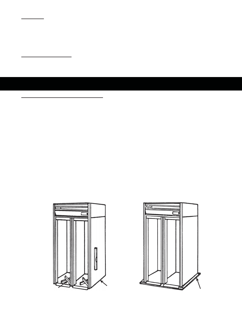 Roll-in/roll-thru installation instructions, Installing shelves, Leveling | Roll-in or roll-thru installation | Victory HIA-1D-S1-XH User Manual | Page 7 / 14