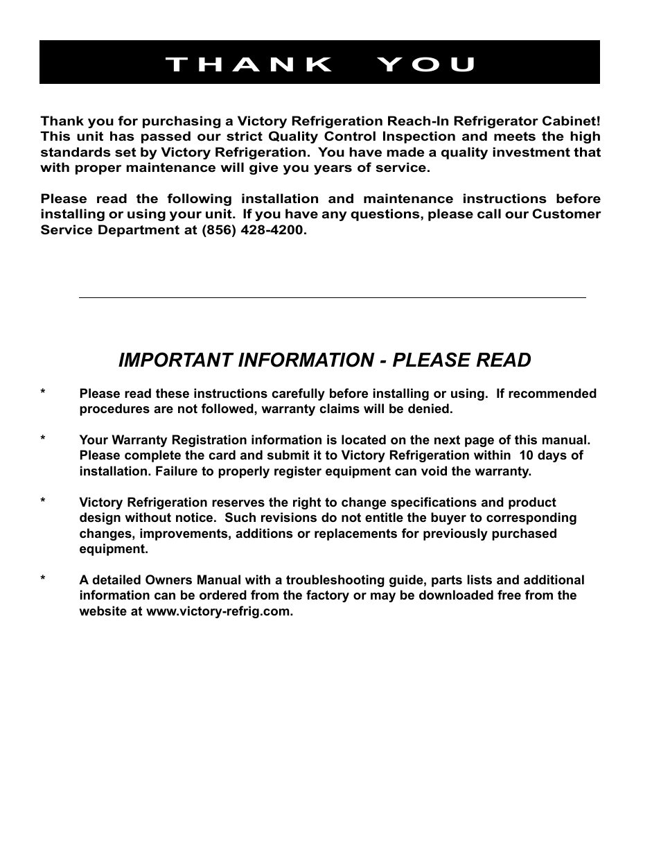 Important information - please read | Victory VF-3 User Manual | Page 2 / 16