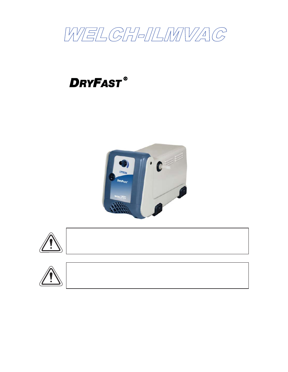 Welch Vacuum 2047 Dryfast & Dryfast Ultra User Manual | 18 pages