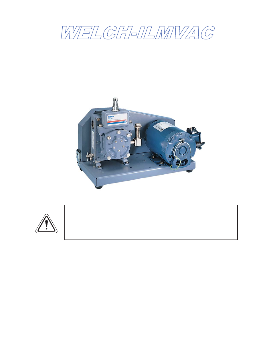 Welch Vacuum 1399 Duoseal Belt Drive User Manual | 28 pages