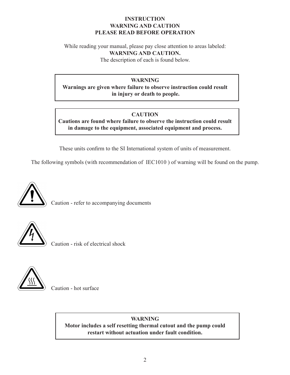 Welch Vacuum 2581B-50 WOB-L Pinston Pump User Manual | Page 2 / 16