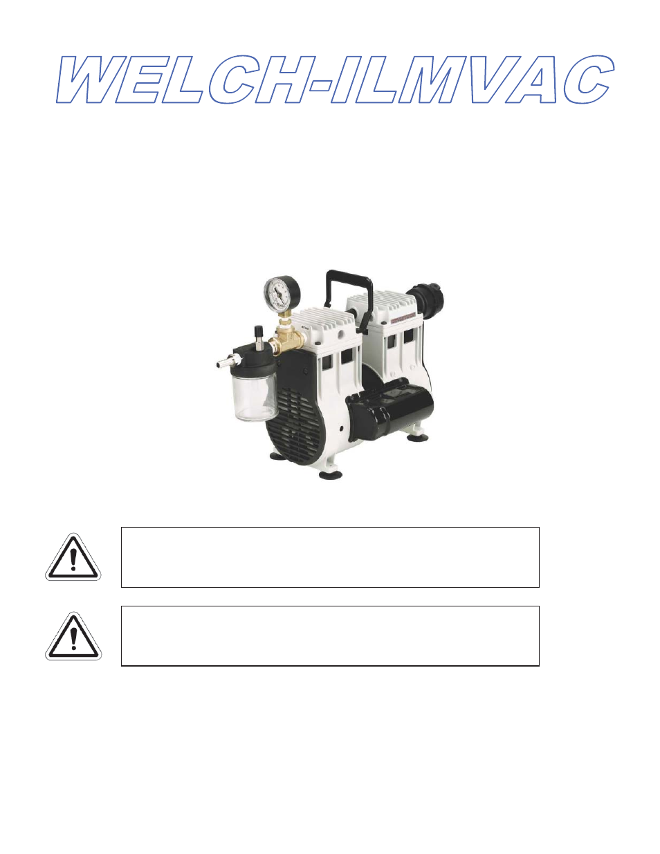 Welch Vacuum 2585B-50 WOB-L Pinston Pump User Manual | 14 pages