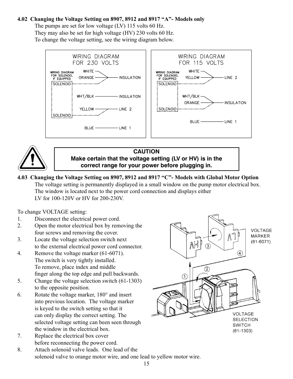 Welch Vacuum 8925 Direct Drive Rotary Vane Pump User Manual | Page 15 / 46