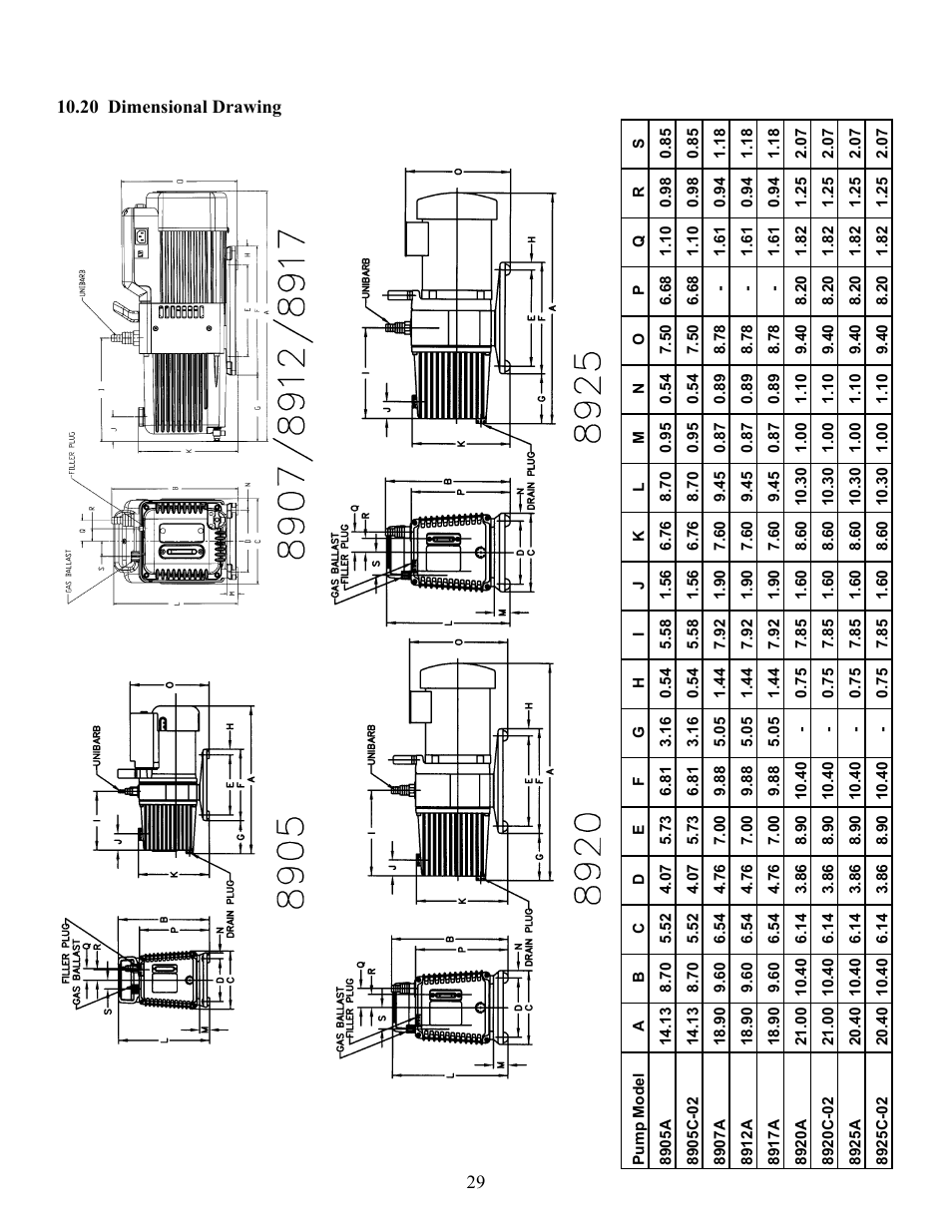 Welch Vacuum 8925 Direct Drive Rotary Vane Pump User Manual | Page 29 / 46