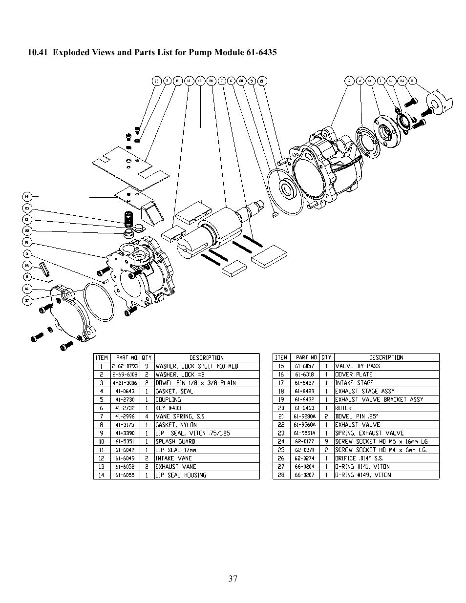 Welch Vacuum 8925 Direct Drive Rotary Vane Pump User Manual | Page 37 / 46