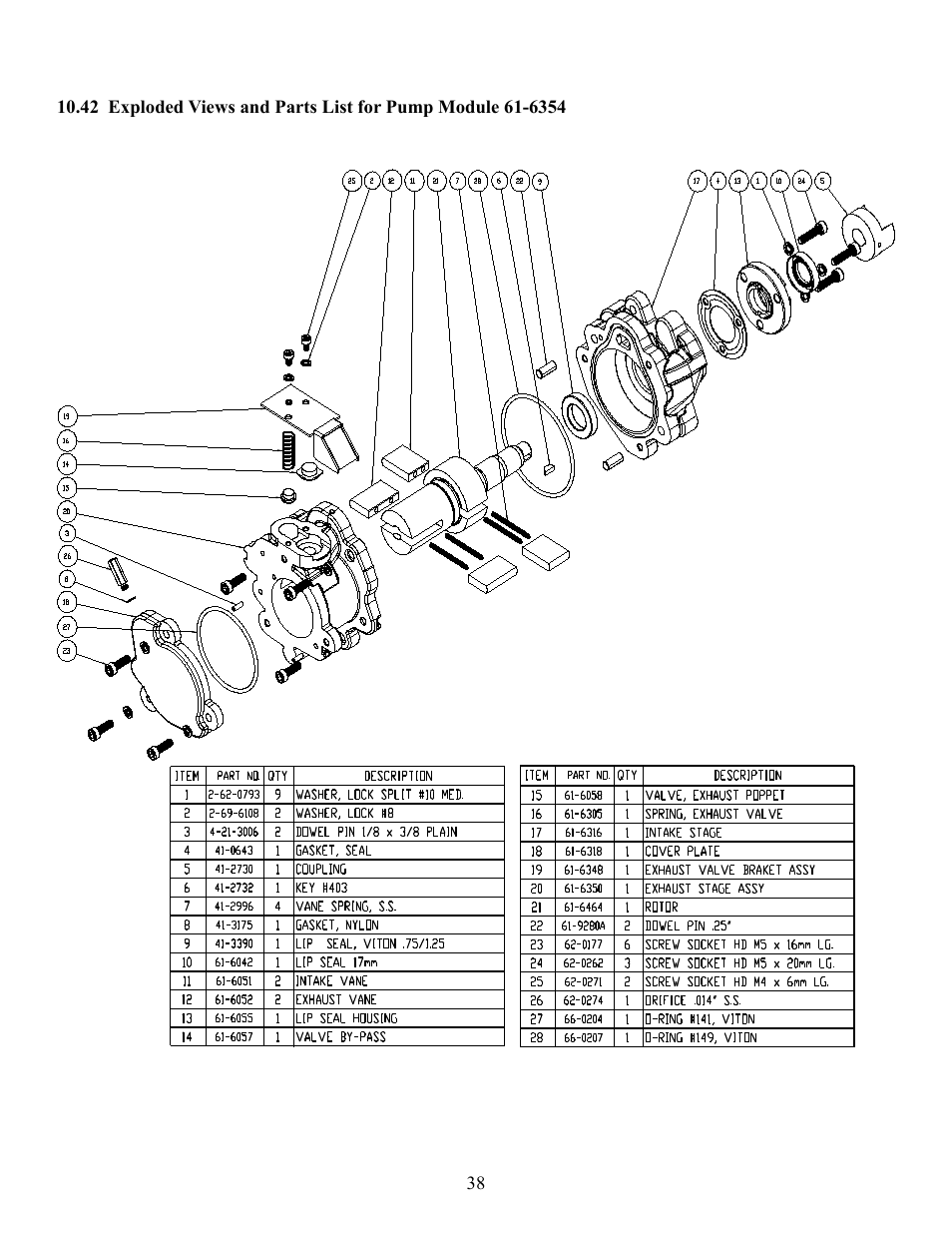 Welch Vacuum 8925 Direct Drive Rotary Vane Pump User Manual | Page 38 / 46