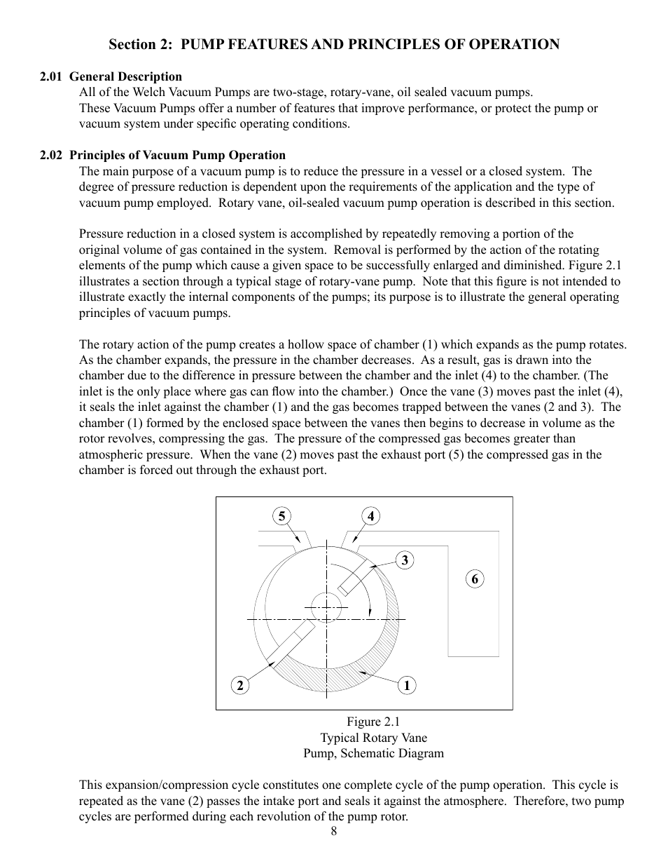 Welch Vacuum 8925 Direct Drive Rotary Vane Pump User Manual | Page 8 / 46