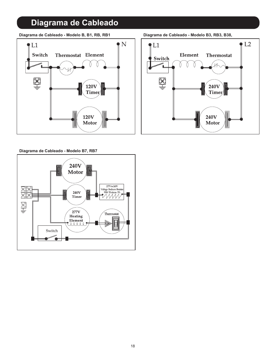 Diagrama de cableado | World Dryer AirStyle B User Manual | Page 18 / 28