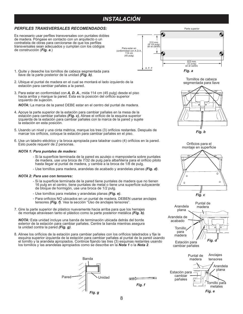 Instalación | World Dryer DryBaby ABC-300HS User Manual | Page 9 / 10