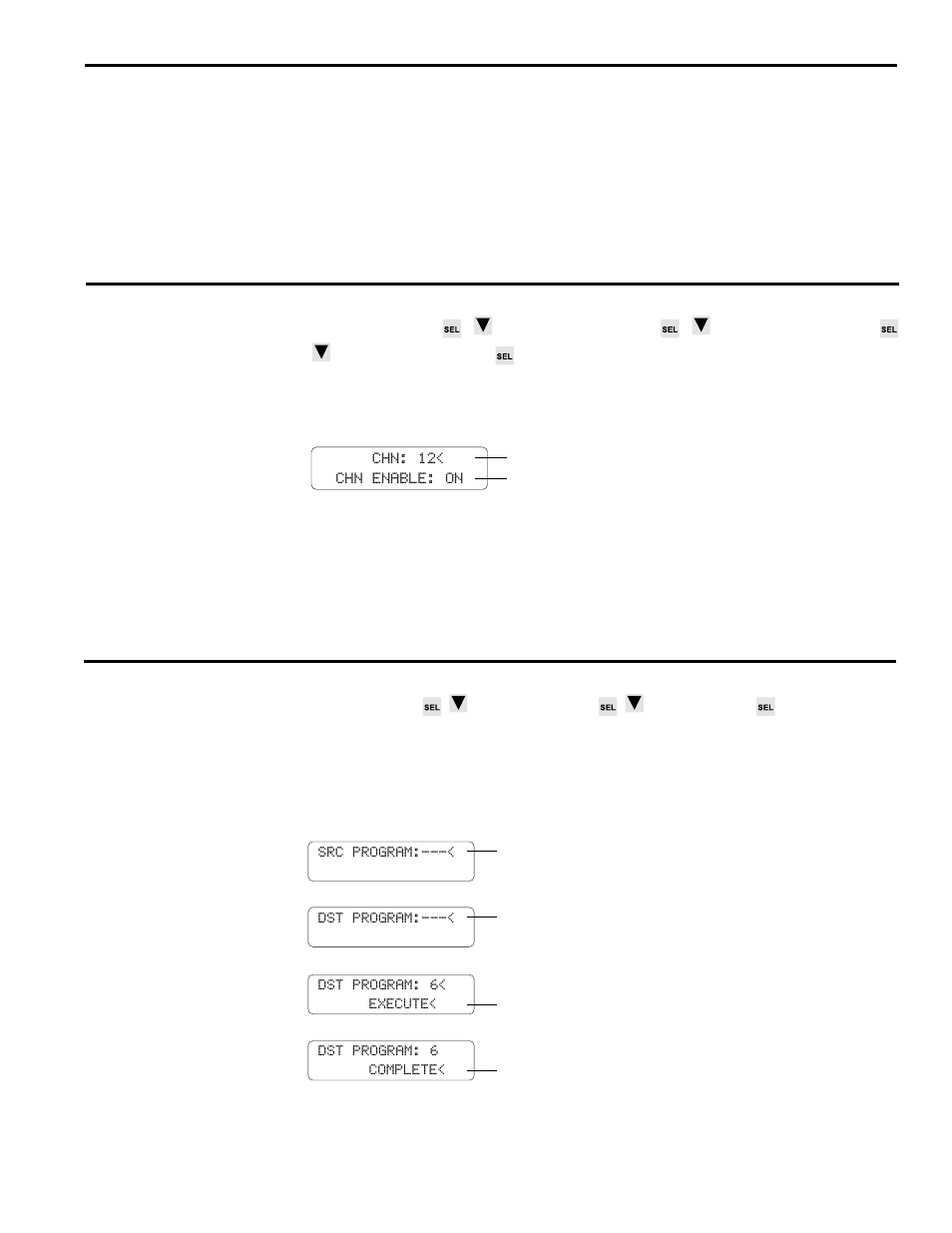 Per channel enable, Program copy, Password (cont’d) | 21 programming | Electro Cam PS-6144 Series User Manual | Page 49 / 112