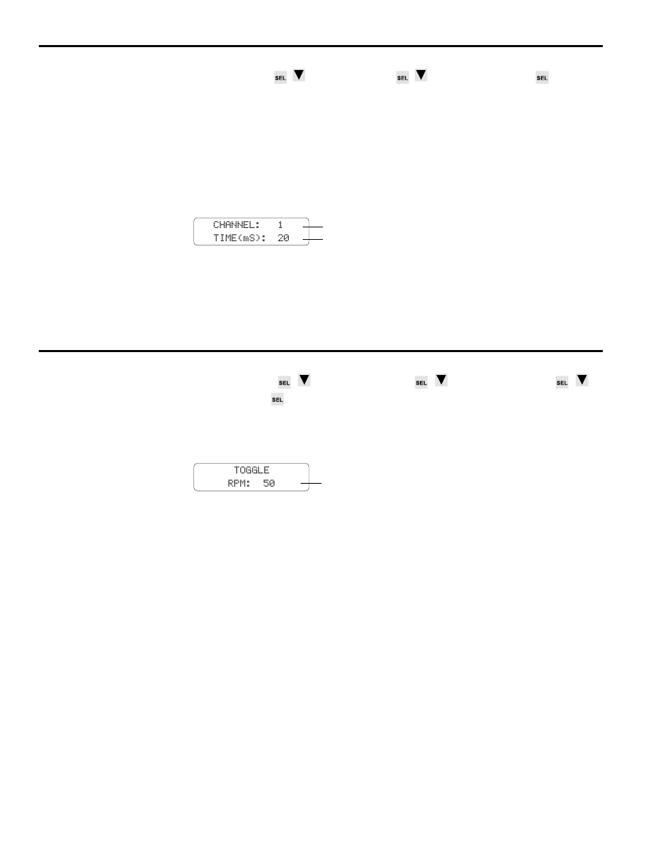 Timed outputs, Toggle rpm, 30 programming | Electro Cam PS-6144 Series User Manual | Page 58 / 112
