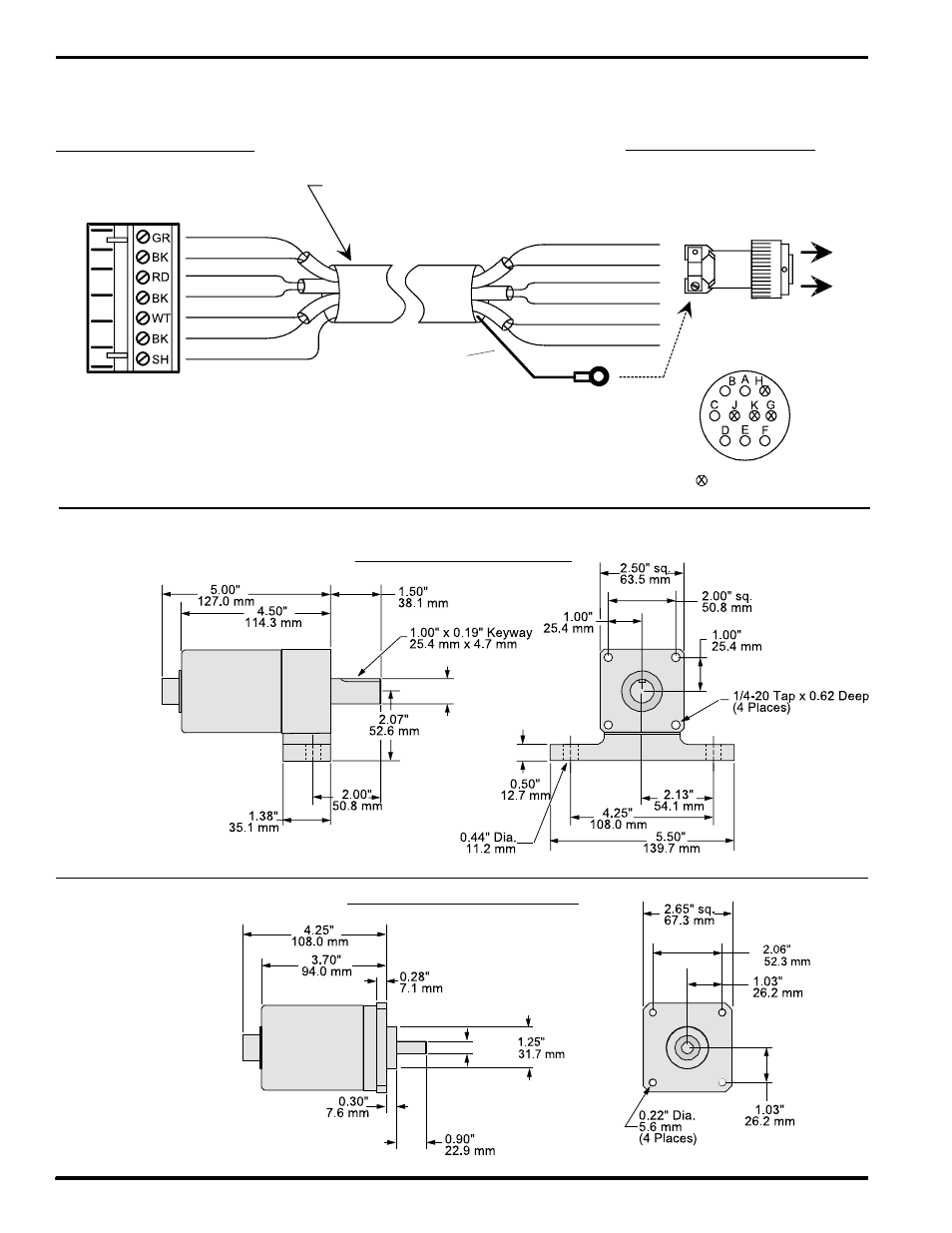 Resolver wiring and dimensions, 14 wiring, Resolver dimensions | Standard resolver cables | Electro Cam 5000 Series User Manual | Page 26 / 80