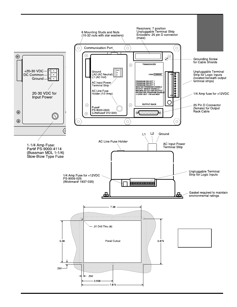 Controllers w/external i/o module rack | Electro Cam 5000 Series User Manual | Page 8 / 80