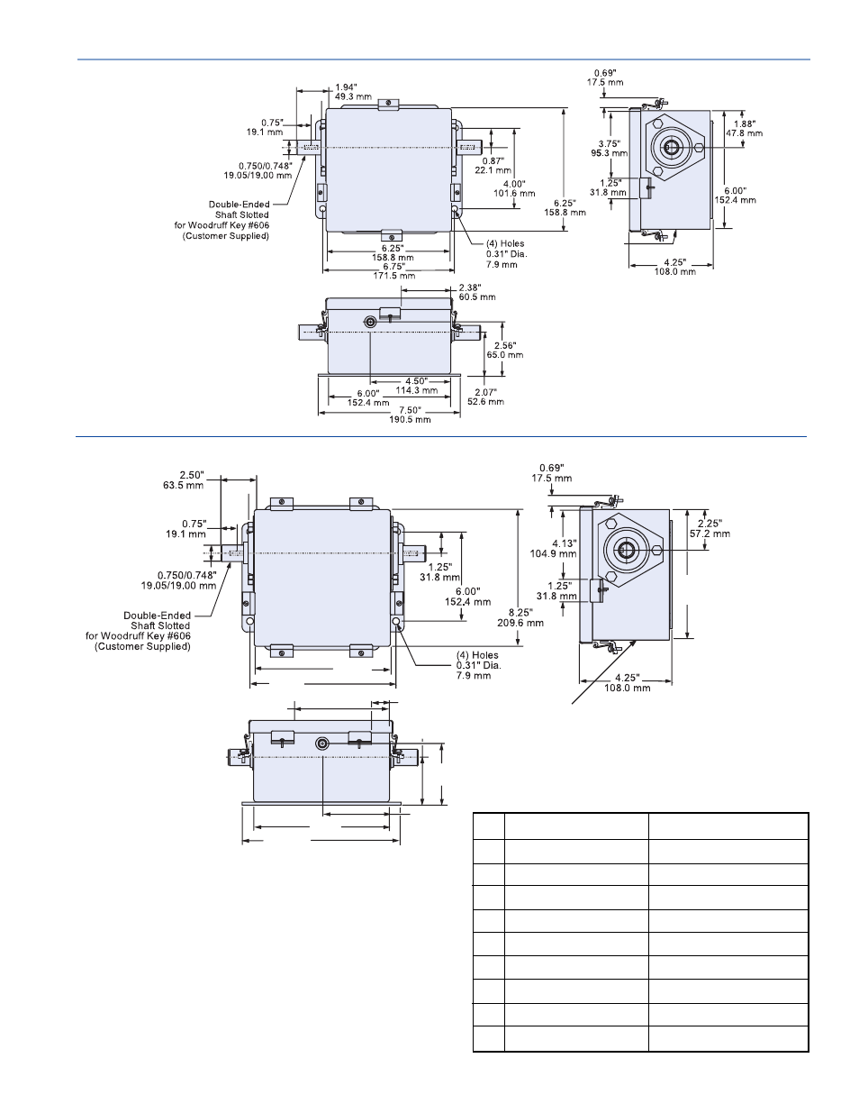 Nema 4x mounting dimensions, 3408/3412 mounting dimensions, Mounting dimensions - nema 4x units | Electro Cam EC-3400 Series User Manual | Page 7 / 8
