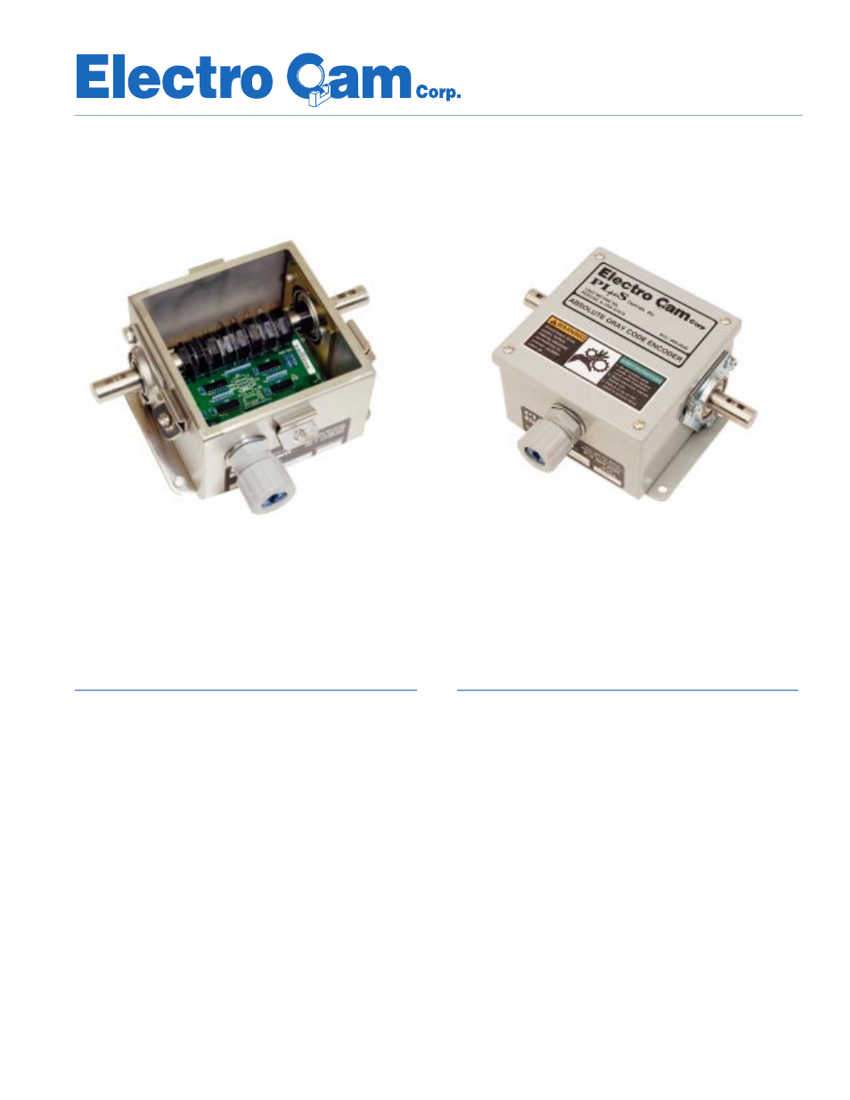 Electro Cam PS-4456 Absolute Gray Code Encoder User Manual | 8 pages