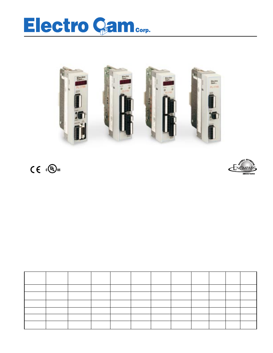 Electro Cam PL-1746 User Manual | 8 pages