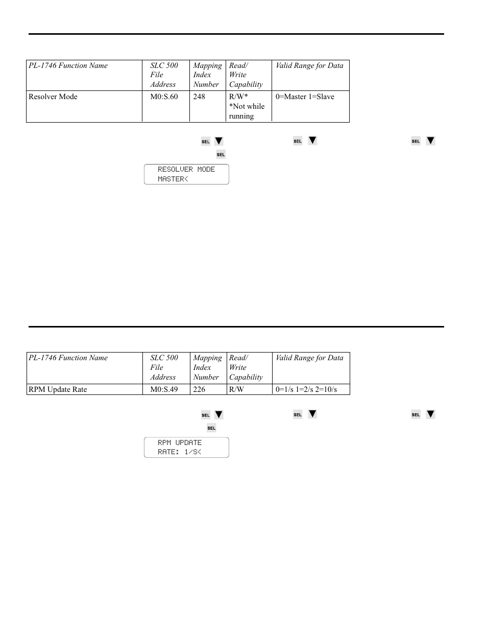 Resolver mode, Rpm update rate, 36 pls functions | Electro Cam PL-1746 Series User Manual | Page 81 / 146