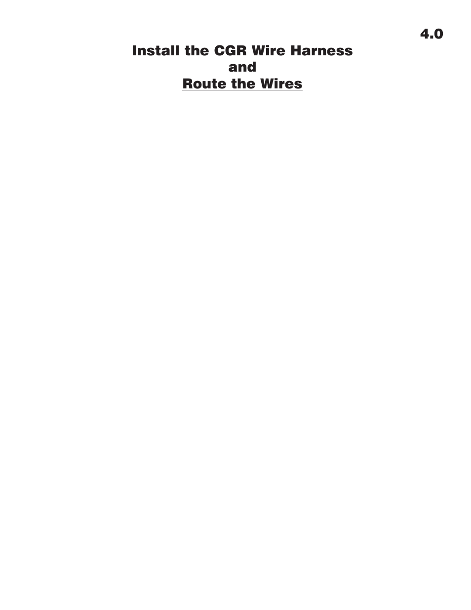 0 install the cgr wire harness and route the wires | Electronics International CGR-30P User Manual | Page 42 / 75