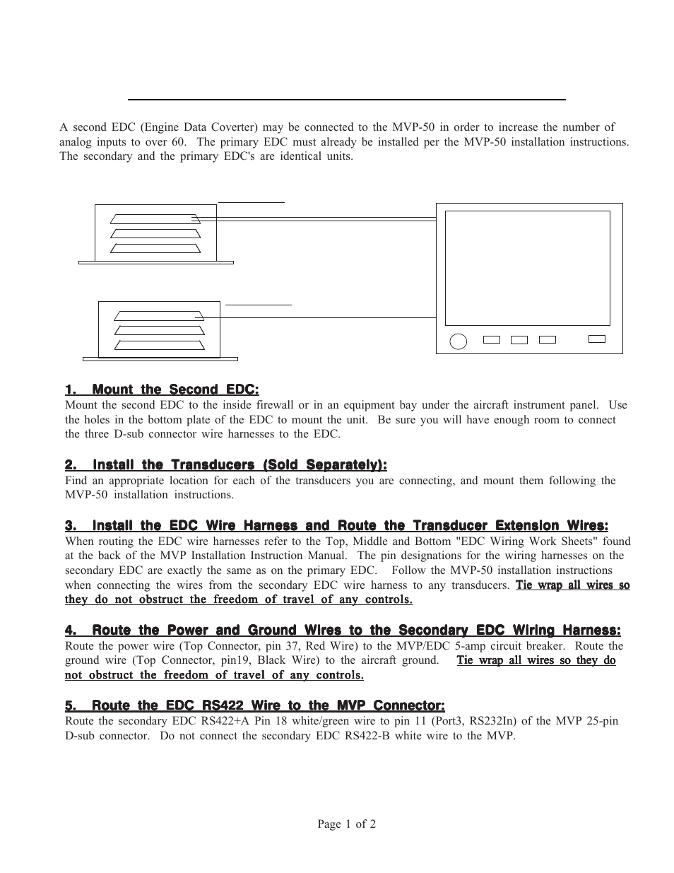 A6.0 appendix, Connecting a second edc to the mvp | Electronics International MVP-50P User Manual | Page 104 / 106