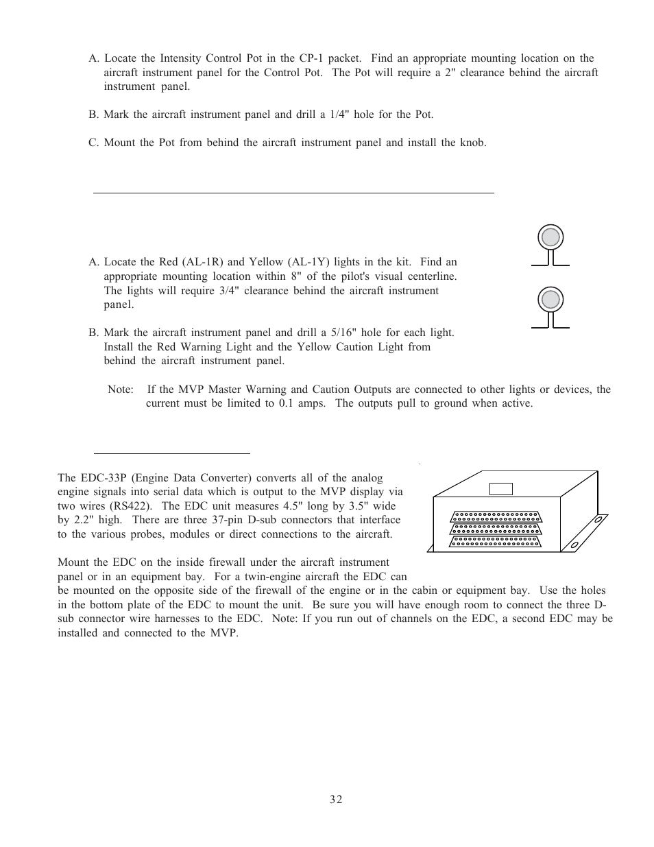 20 installing the edc-33p | Electronics International MVP-50P User Manual | Page 40 / 106
