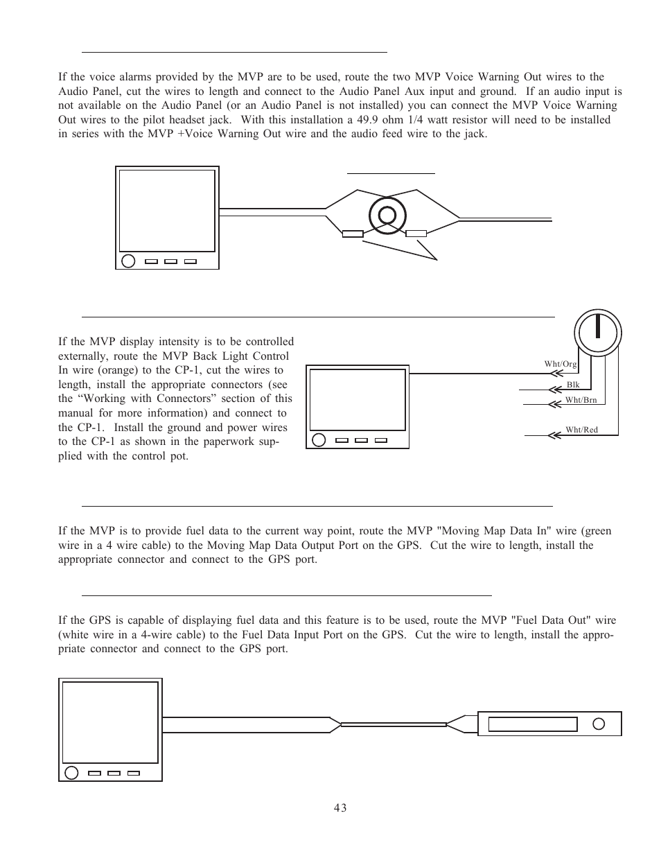 5 connect the mvp harness to the audio panel | Electronics International MVP-50P User Manual | Page 49 / 106