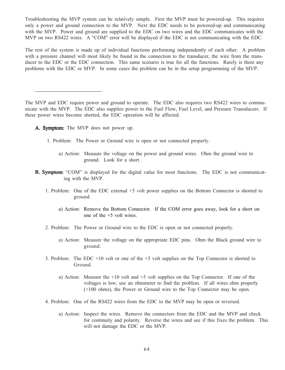 1 mvp or edc problem | Electronics International MVP-50P User Manual | Page 66 / 106