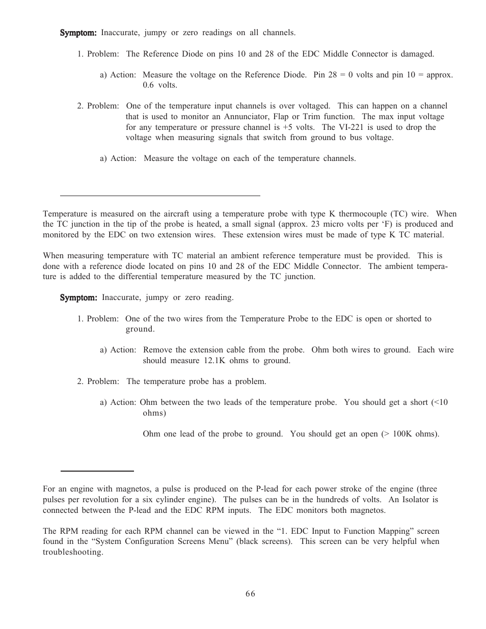 4 temperature problem with one function, 5 rpm problem | Electronics International MVP-50P User Manual | Page 68 / 106