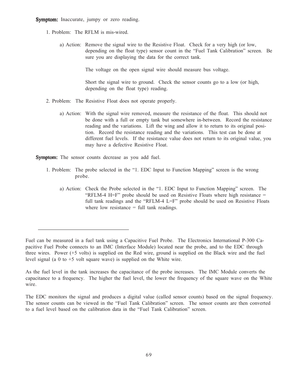9 capacitive fuel level problem | Electronics International MVP-50P User Manual | Page 71 / 106