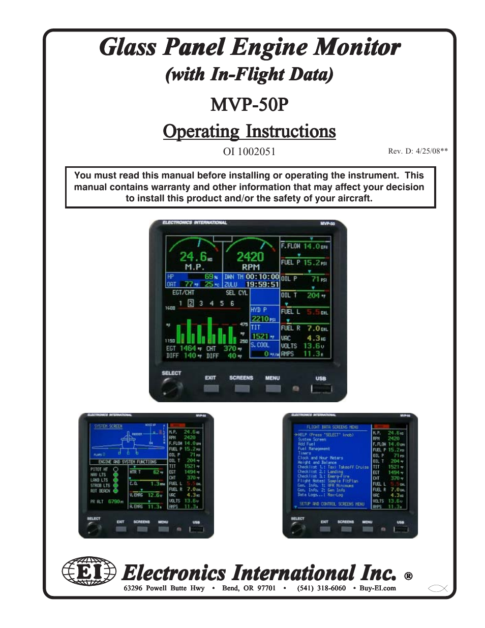 Electronics International MVP-50P User Manual | 84 pages