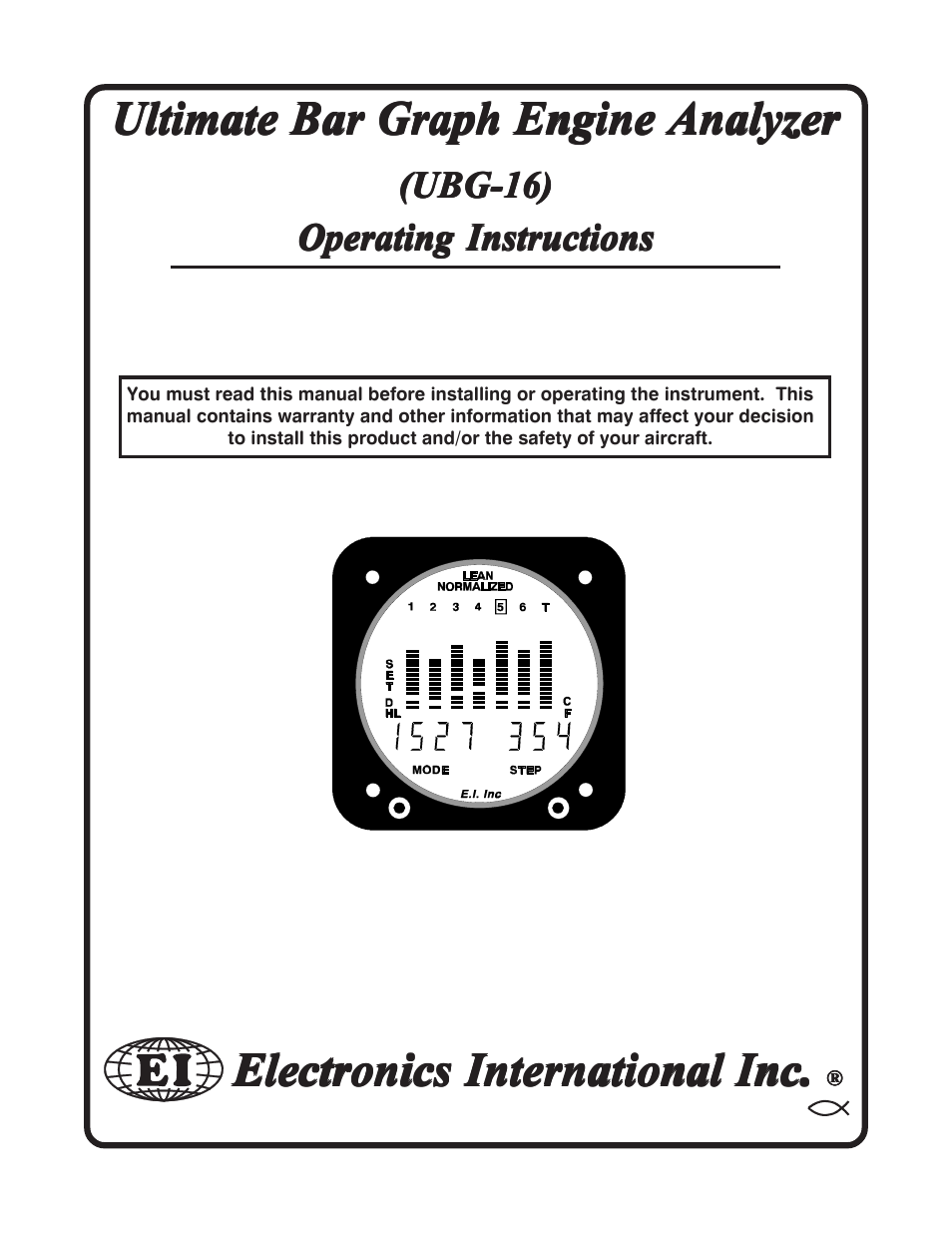 Electronics International UBG-16 User Manual | 31 pages