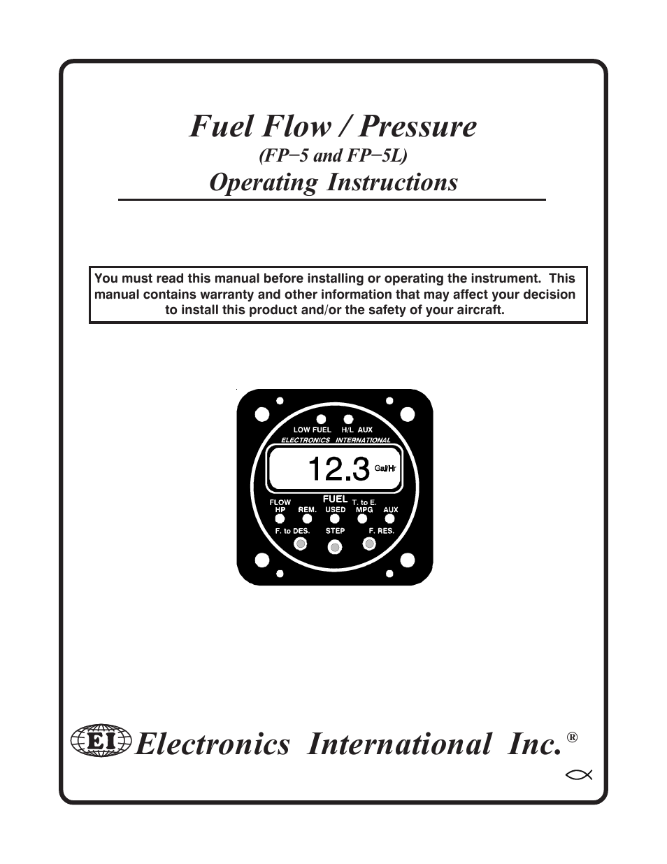 Electronics International FP-5L User Manual | 27 pages