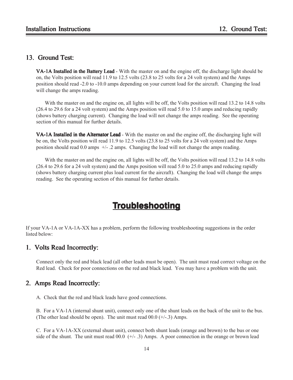 Electronics International VA-1A User Manual | Page 16 / 25