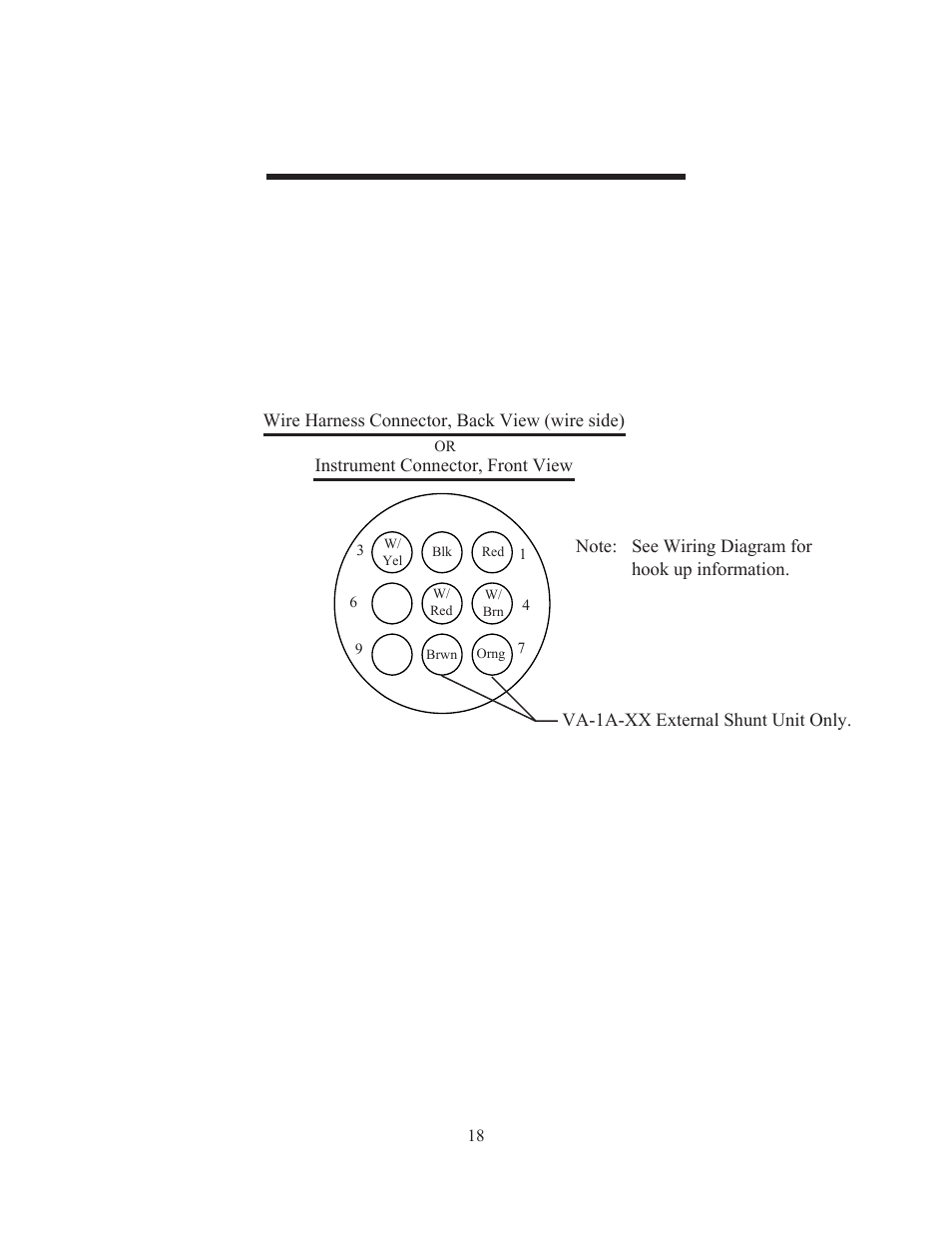 Va-1a and va-1a-xx, Circular connector | Electronics International VA-1A User Manual | Page 20 / 25