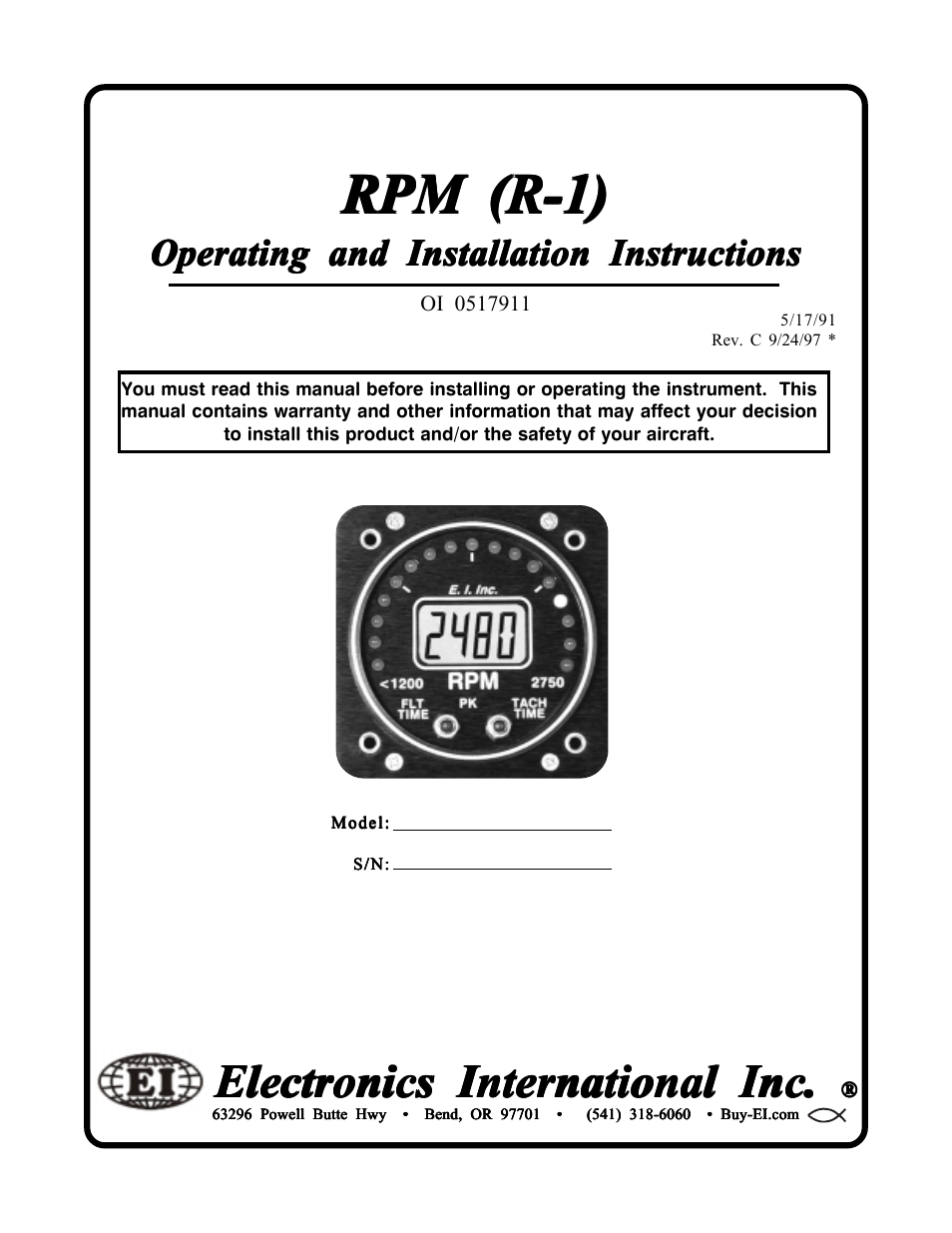 Electronics International R-1-N1 User Manual | 15 pages