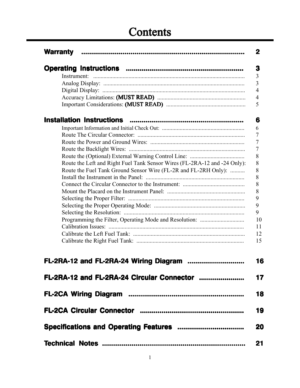 Electronics International FL-2 User Manual | Page 3 / 26