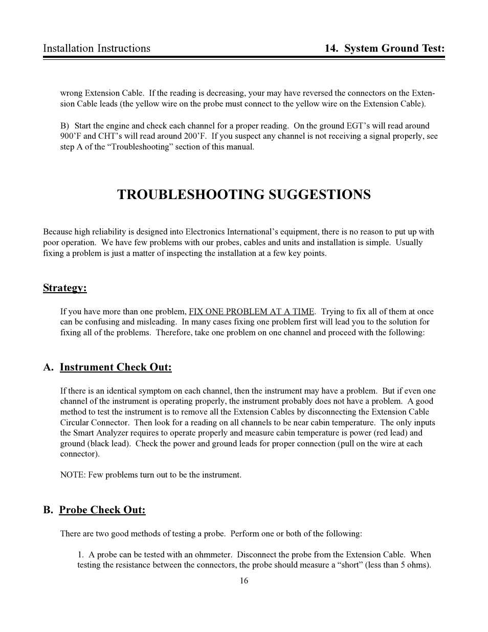 Troubleshooting suggestions | Electronics International SR-8A User Manual | Page 19 / 25