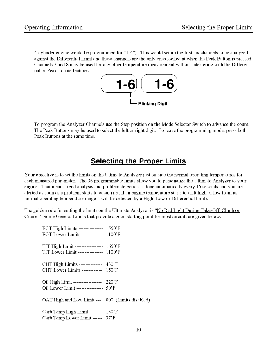 Selecting the proper limits | Electronics International US-8A User Manual | Page 13 / 37