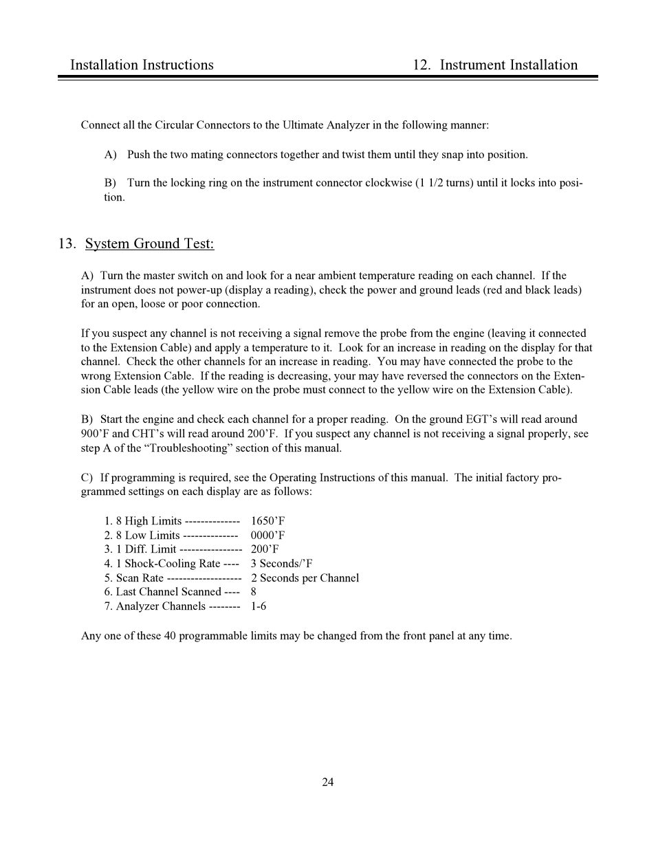 System ground test | Electronics International US-8A User Manual | Page 28 / 37