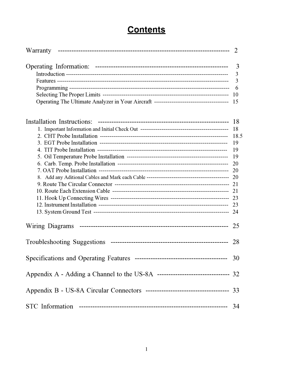 Electronics International US-8A User Manual | Page 4 / 37