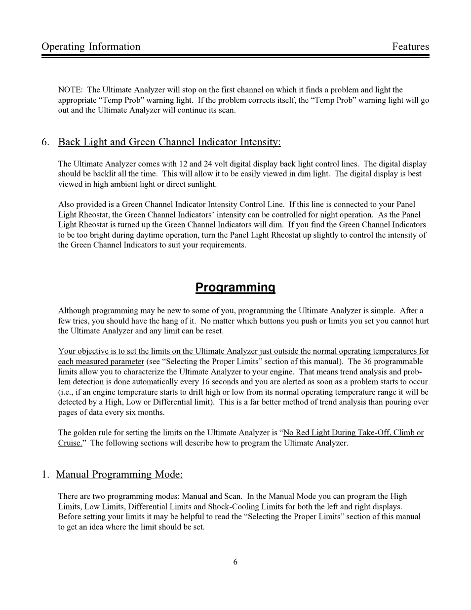 Programming | Electronics International US-8A User Manual | Page 9 / 37