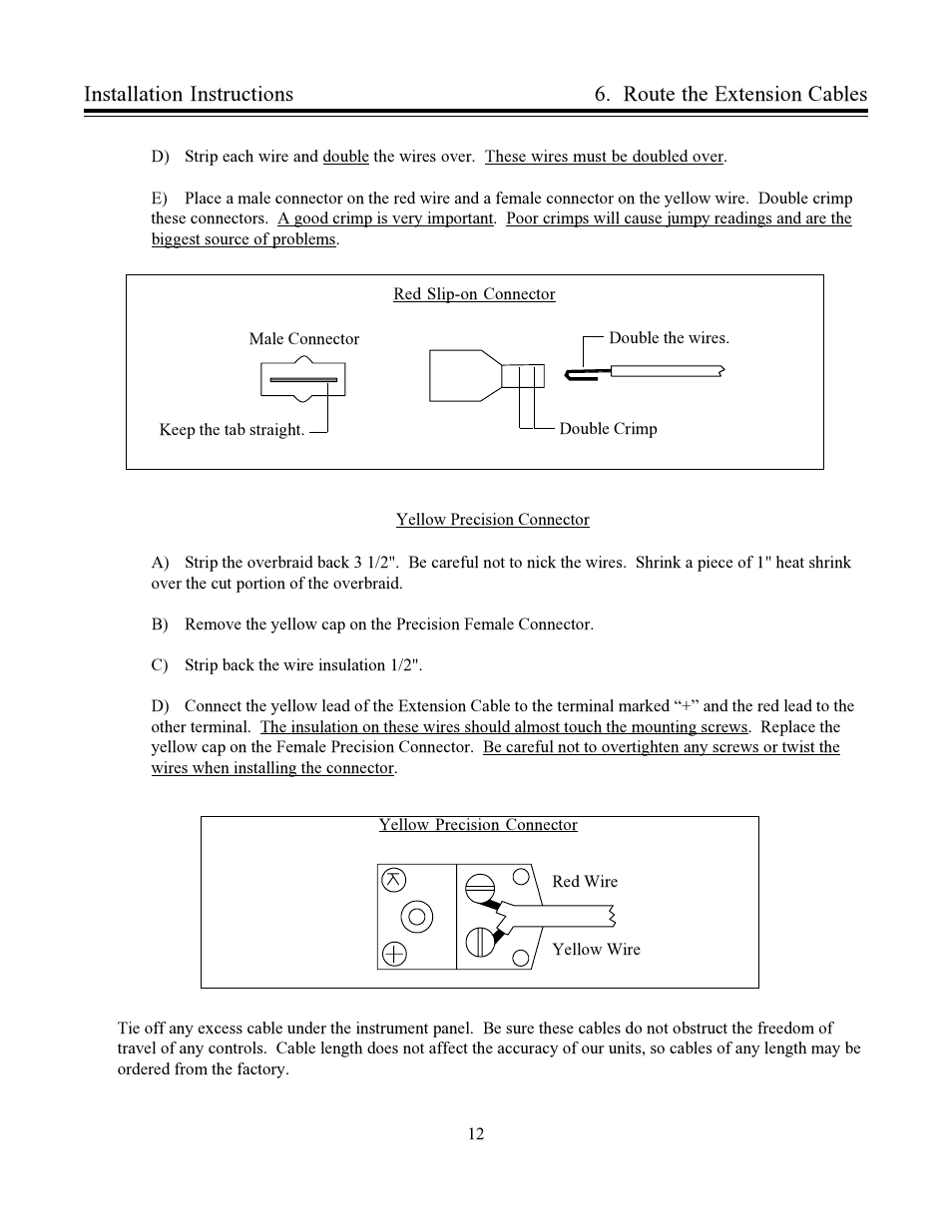 Installation instructions, Route the extension cables | Electronics International CA-1 User Manual | Page 15 / 22