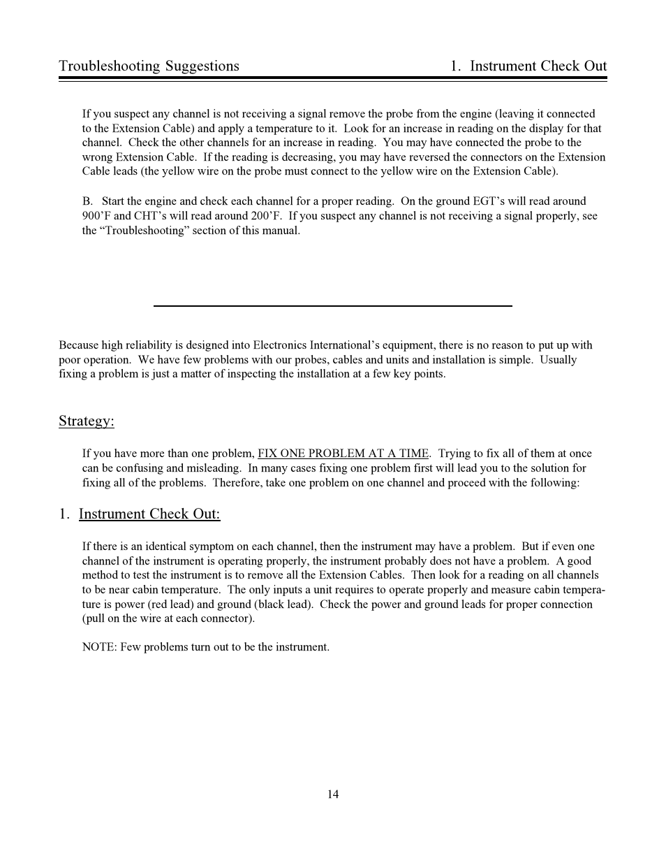 Troubleshooting suggestions | Electronics International TC-1P User Manual | Page 17 / 22