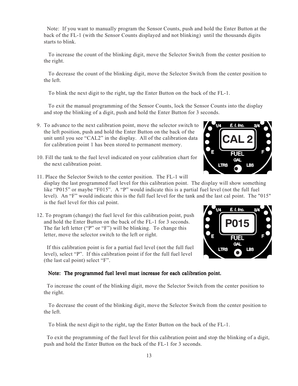 Cal 2 p015 | Electronics International FL-1 User Manual | Page 15 / 26