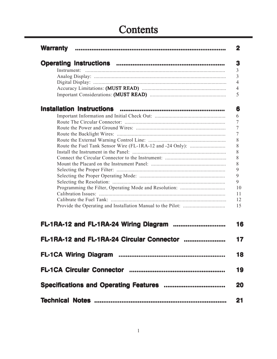 Electronics International FL-1 User Manual | Page 3 / 26