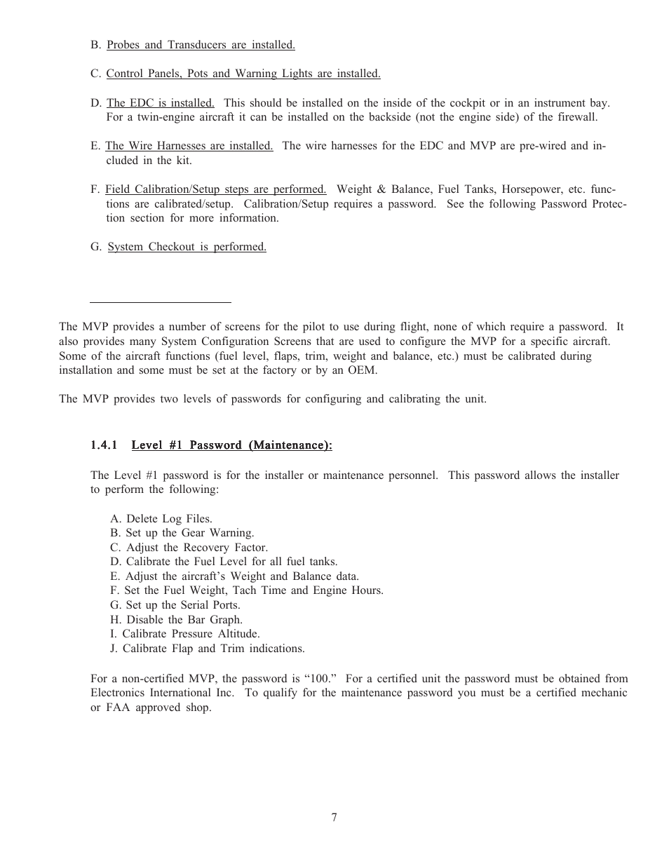 4 password protection | Electronics International MVP-50T User Manual | Page 14 / 79