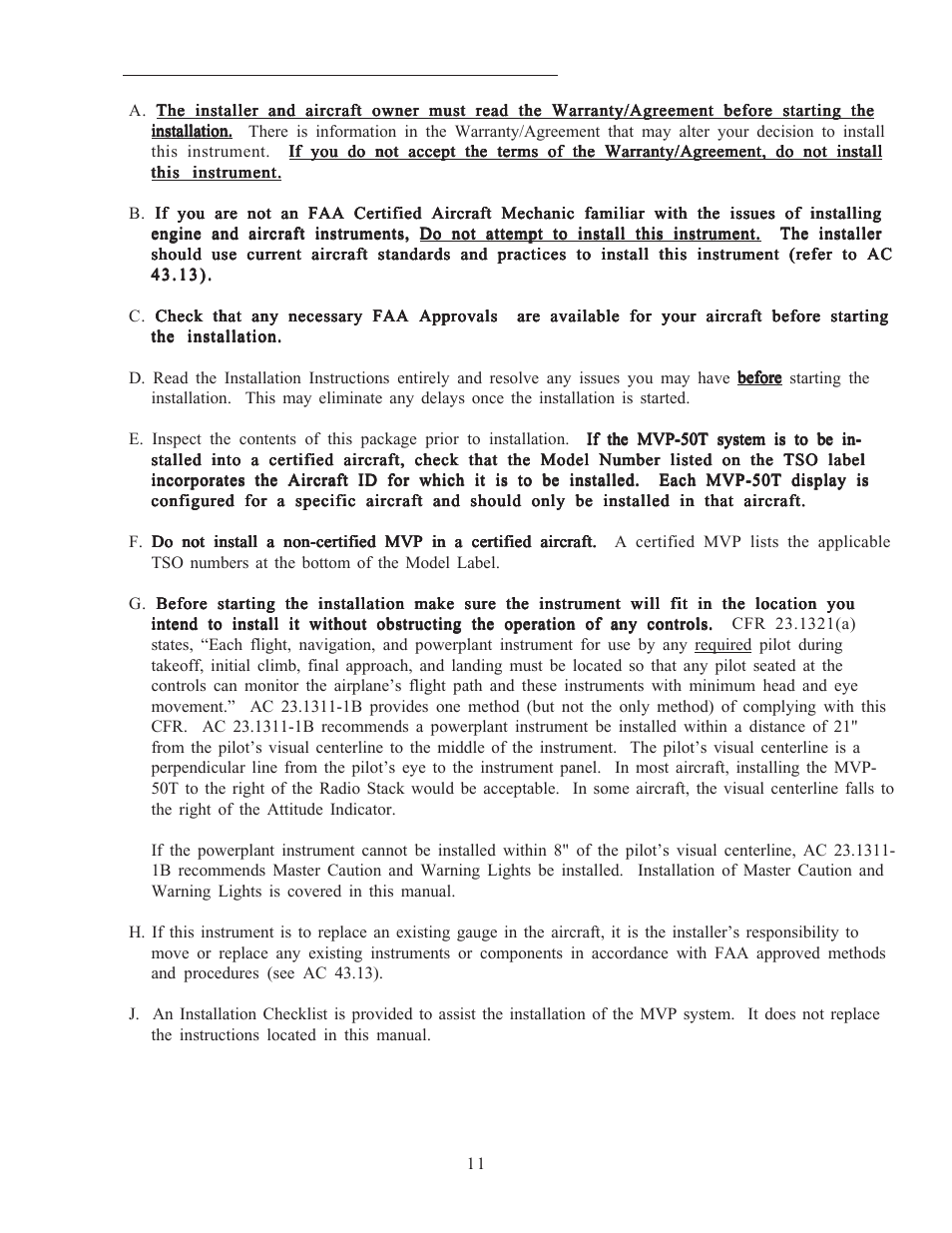 1 important information and initial check out | Electronics International MVP-50T User Manual | Page 17 / 79