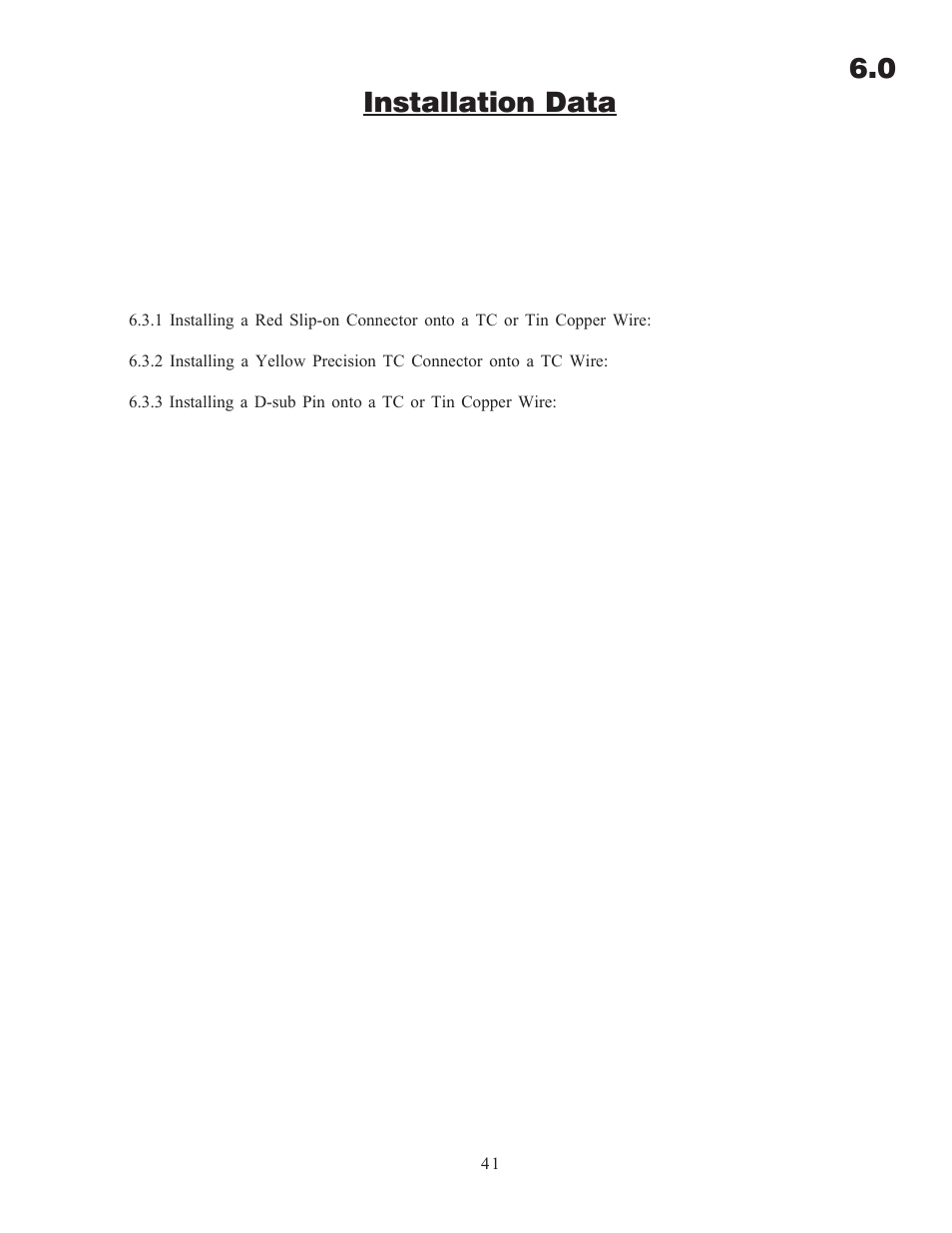 0 installation data | Electronics International MVP-50T User Manual | Page 42 / 79
