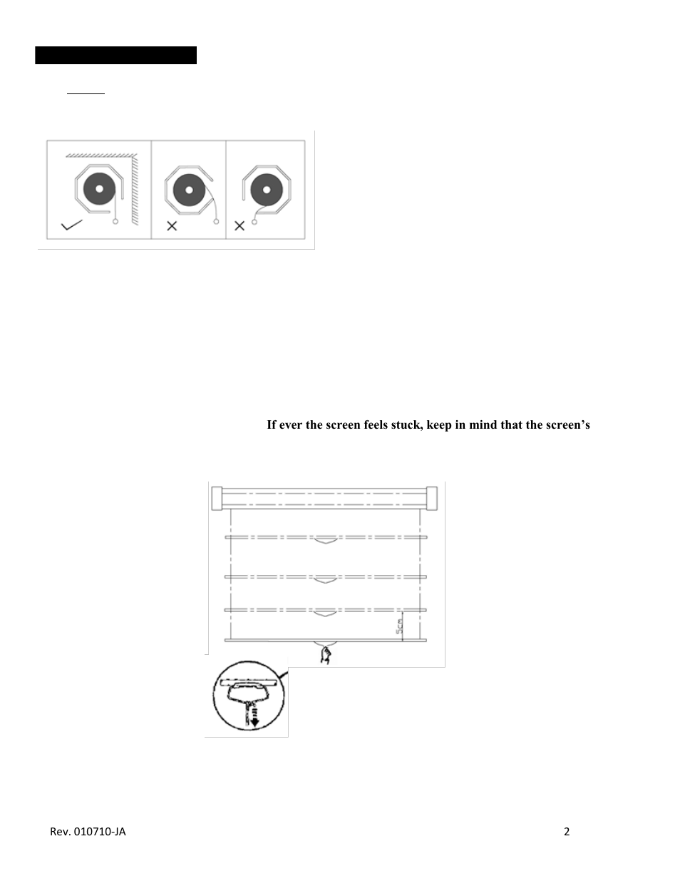 Screen operation | Elite Screens Manual SRM Pro Series User Manual | Page 3 / 5