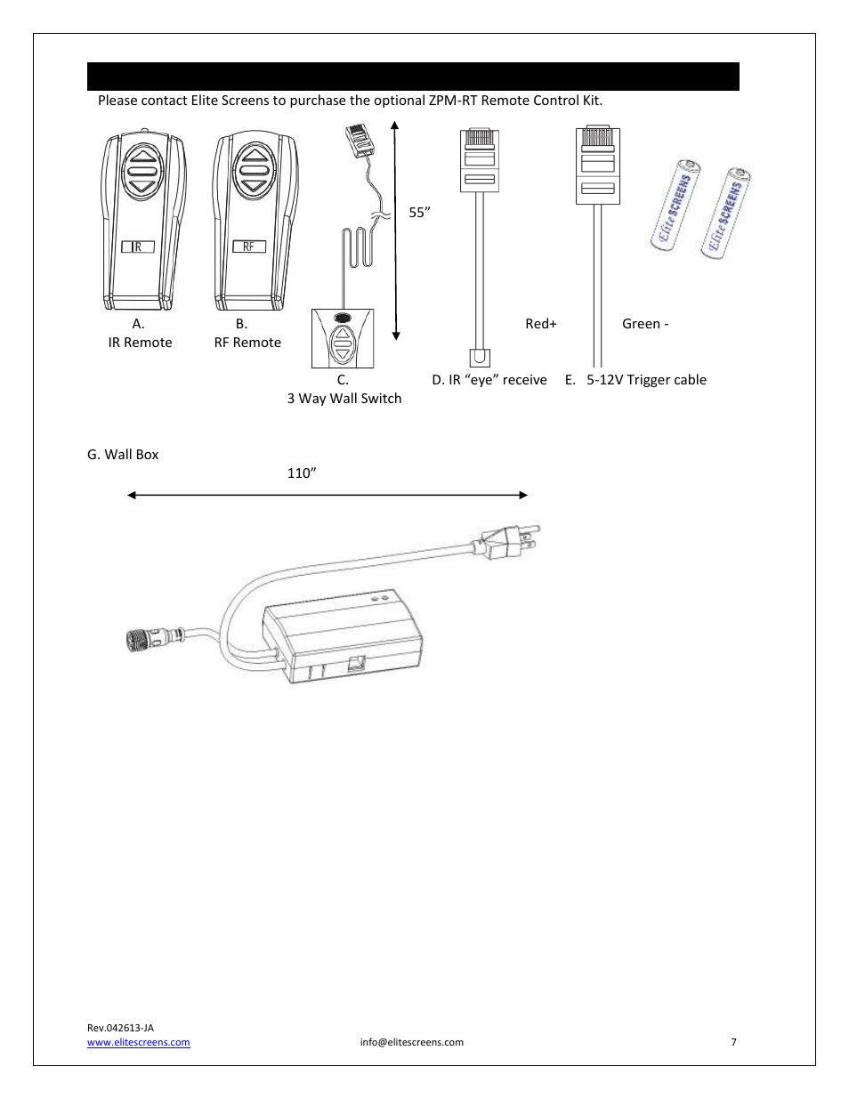 Elite Screens Spectrum2 Series User Manual | Page 7 / 7