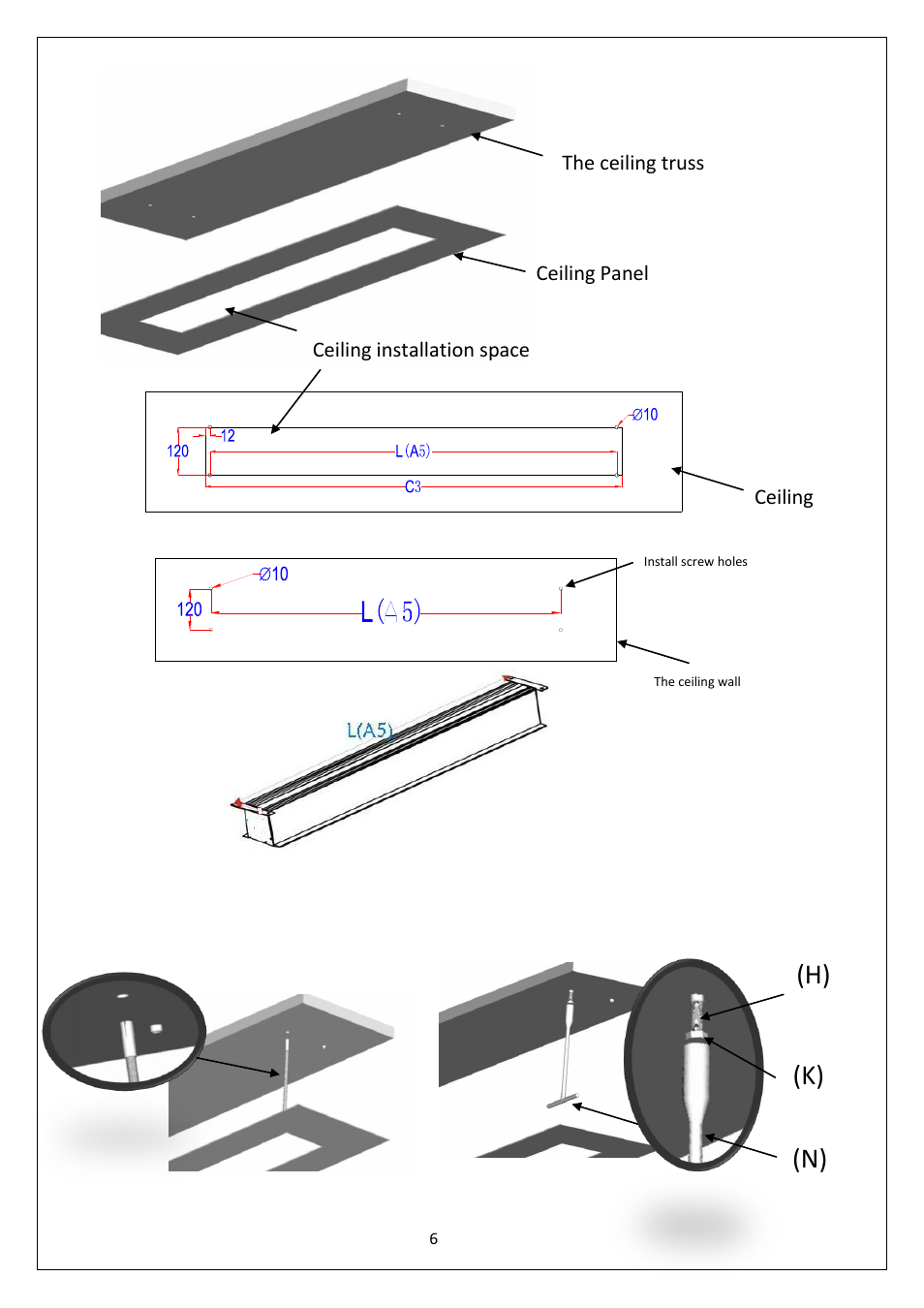 N) (k) (h) | Elite Screens Evanesce Series User Manual | Page 6 / 7